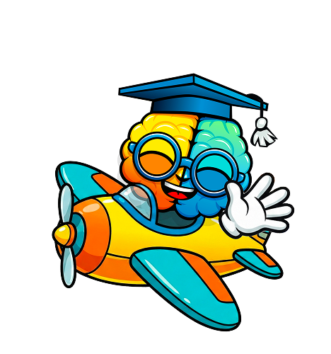 Mindy volando en avión